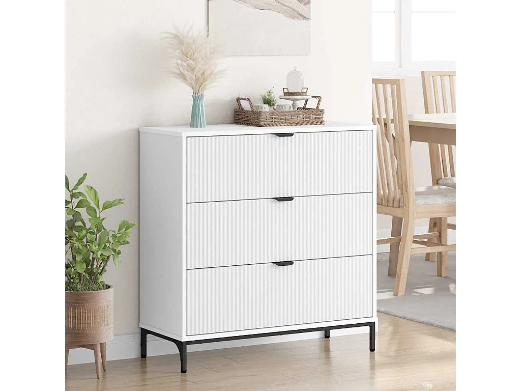 Buffet com gaveta Branco 79.5 x 33 x 82 cm Madeira processada