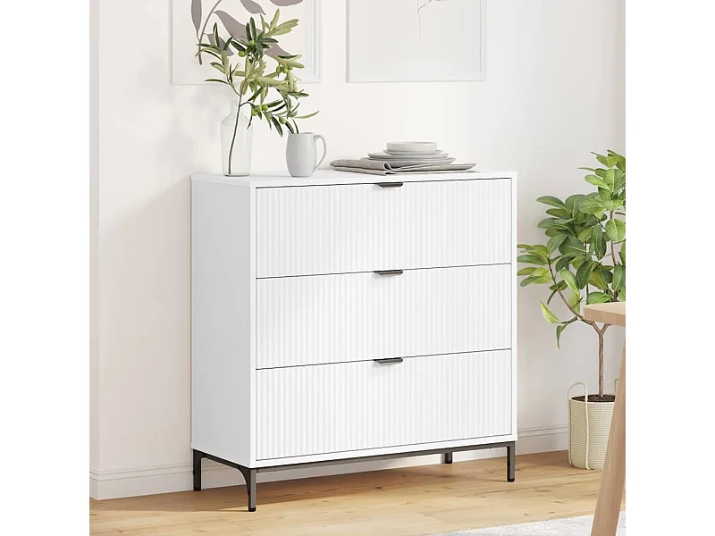 Buffet com gaveta Branco 79.5 x 33 x 82 cm Madeira processada