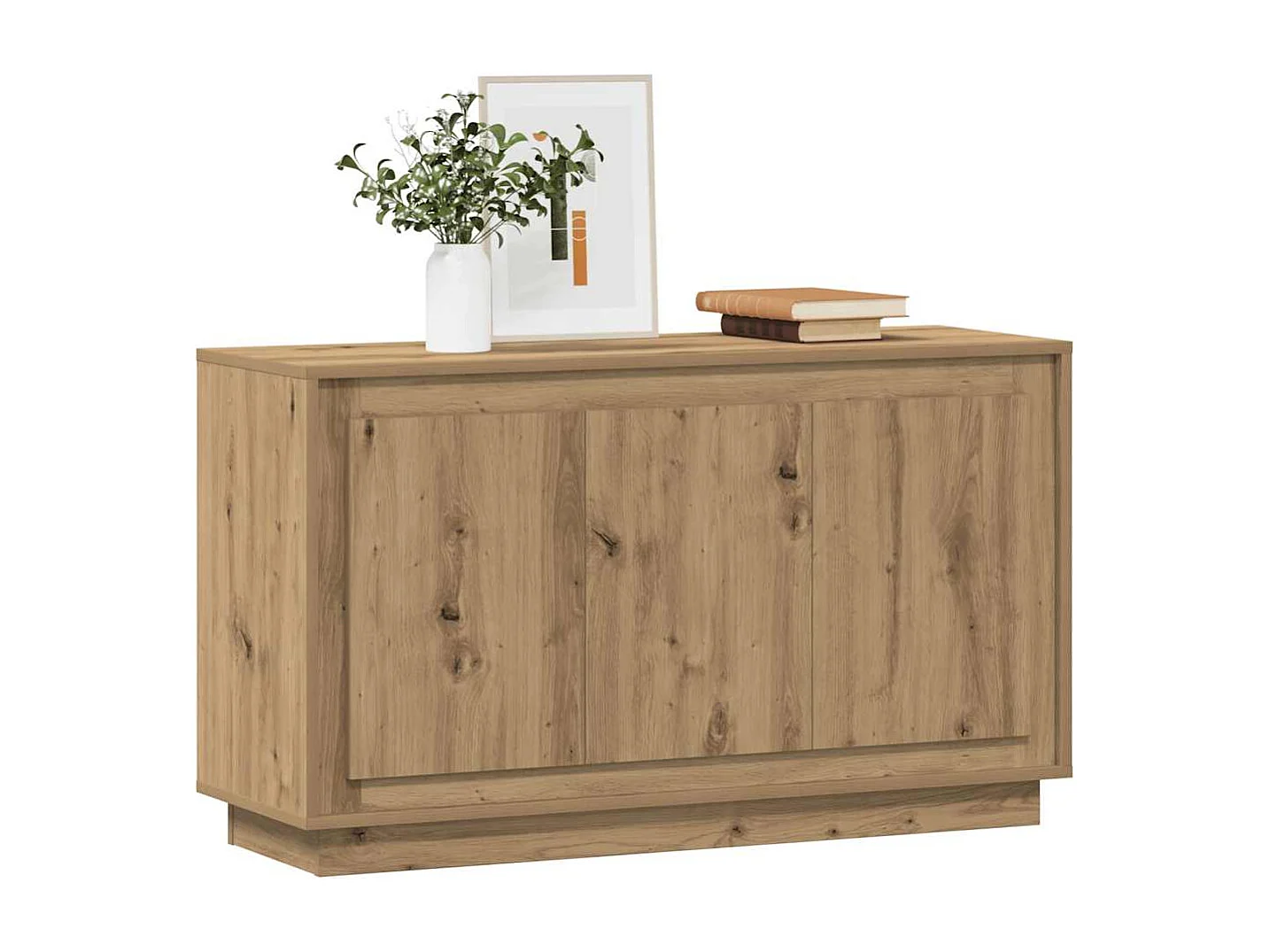 Buffet chêne artisanal 102x35x55 cm bois d'ingénierie