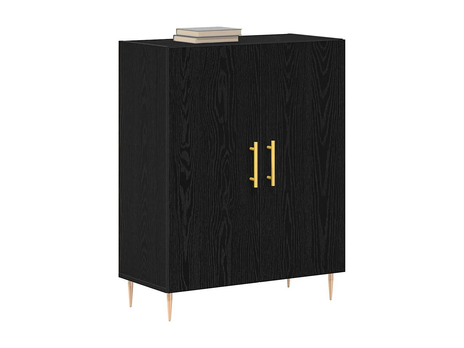 Buffet Chêne noir 69,5 x 34 x 90 cm Bois d'ingénierie