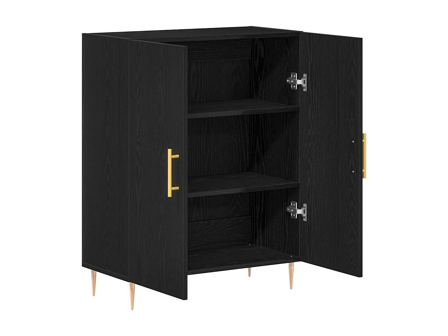 Buffet Chêne noir 69,5 x 34 x 90 cm Bois d'ingénierie