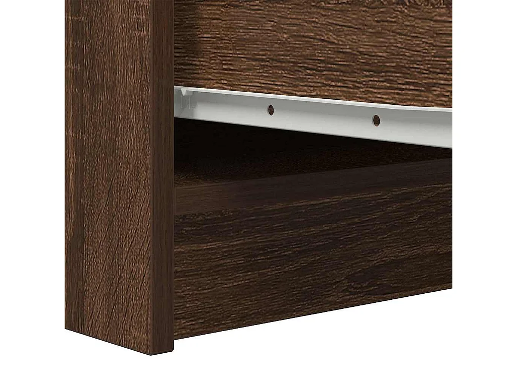 Buffet chêne marron 29,5x34x76 cm bois d'ingénierie