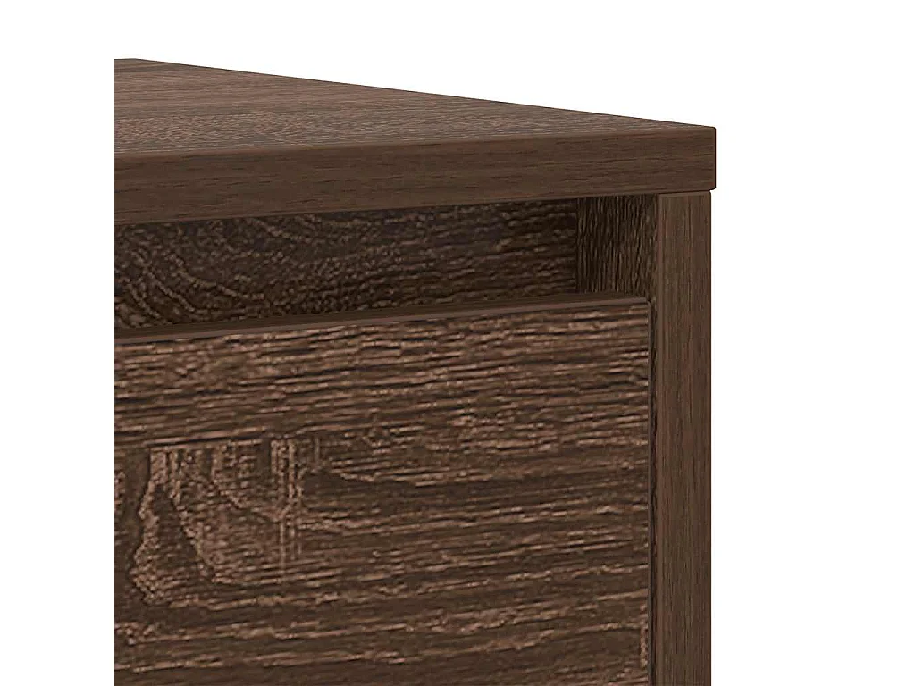 Buffet chêne marron 29,5x34x76 cm bois d'ingénierie