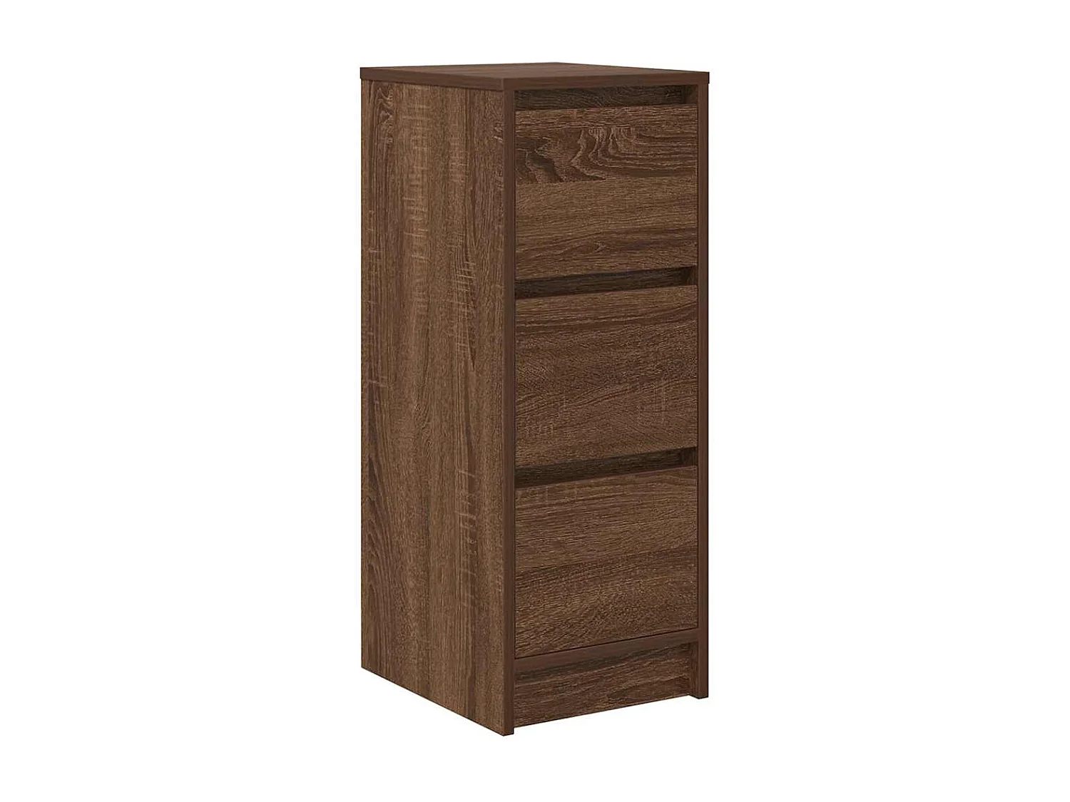 Buffet chêne marron 29,5x34x76 cm bois d'ingénierie