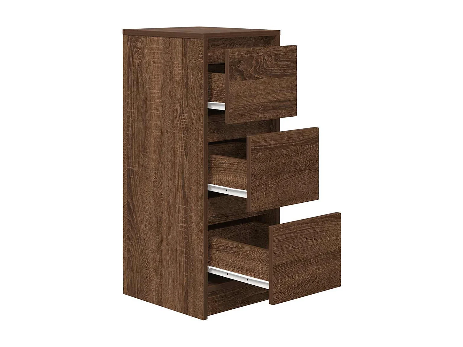 Buffet chêne marron 29,5x34x76 cm bois d'ingénierie