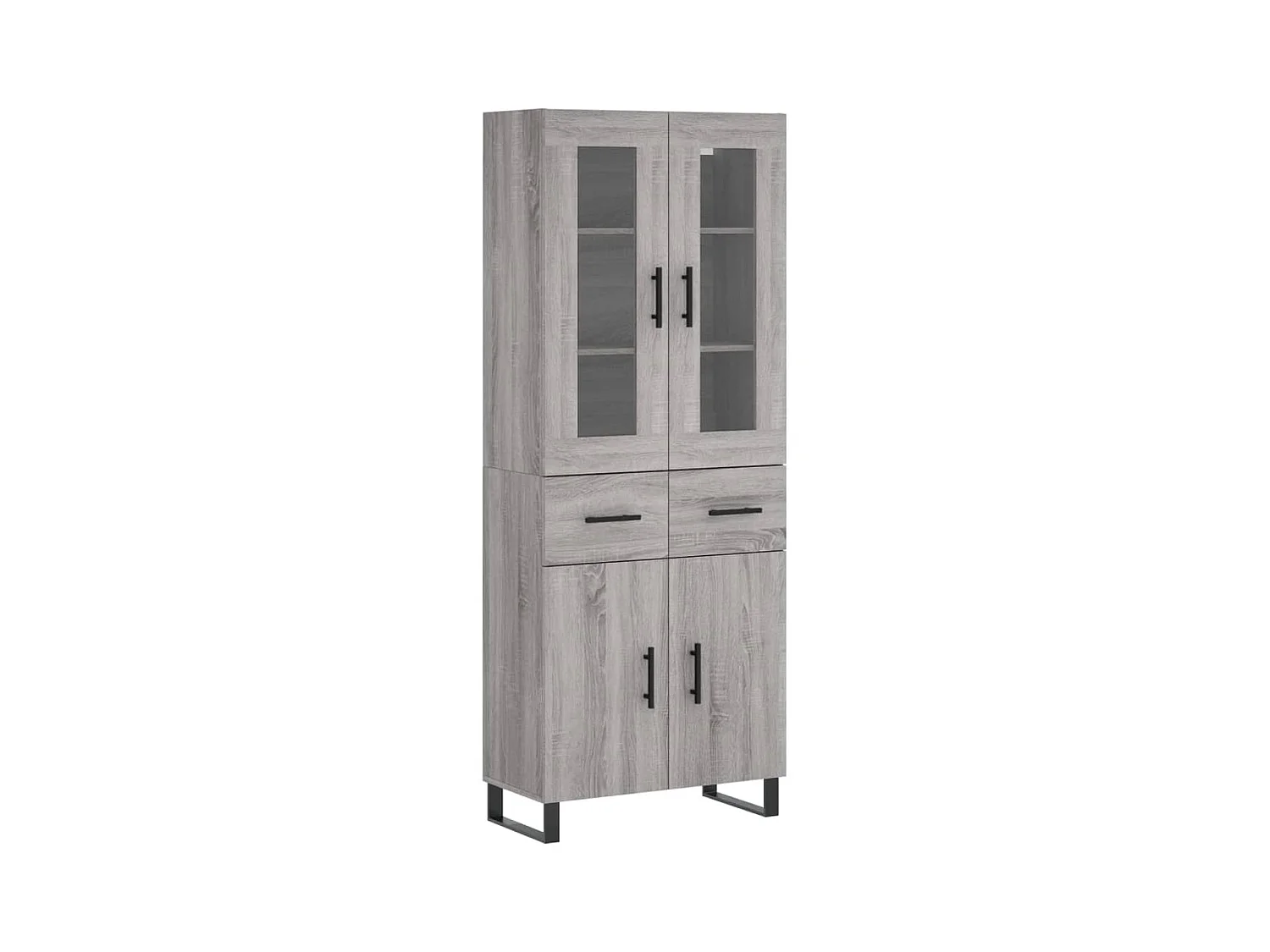 Buffet haut Sonoma gris 69,5x34x180 cm Bois d'ingénierie