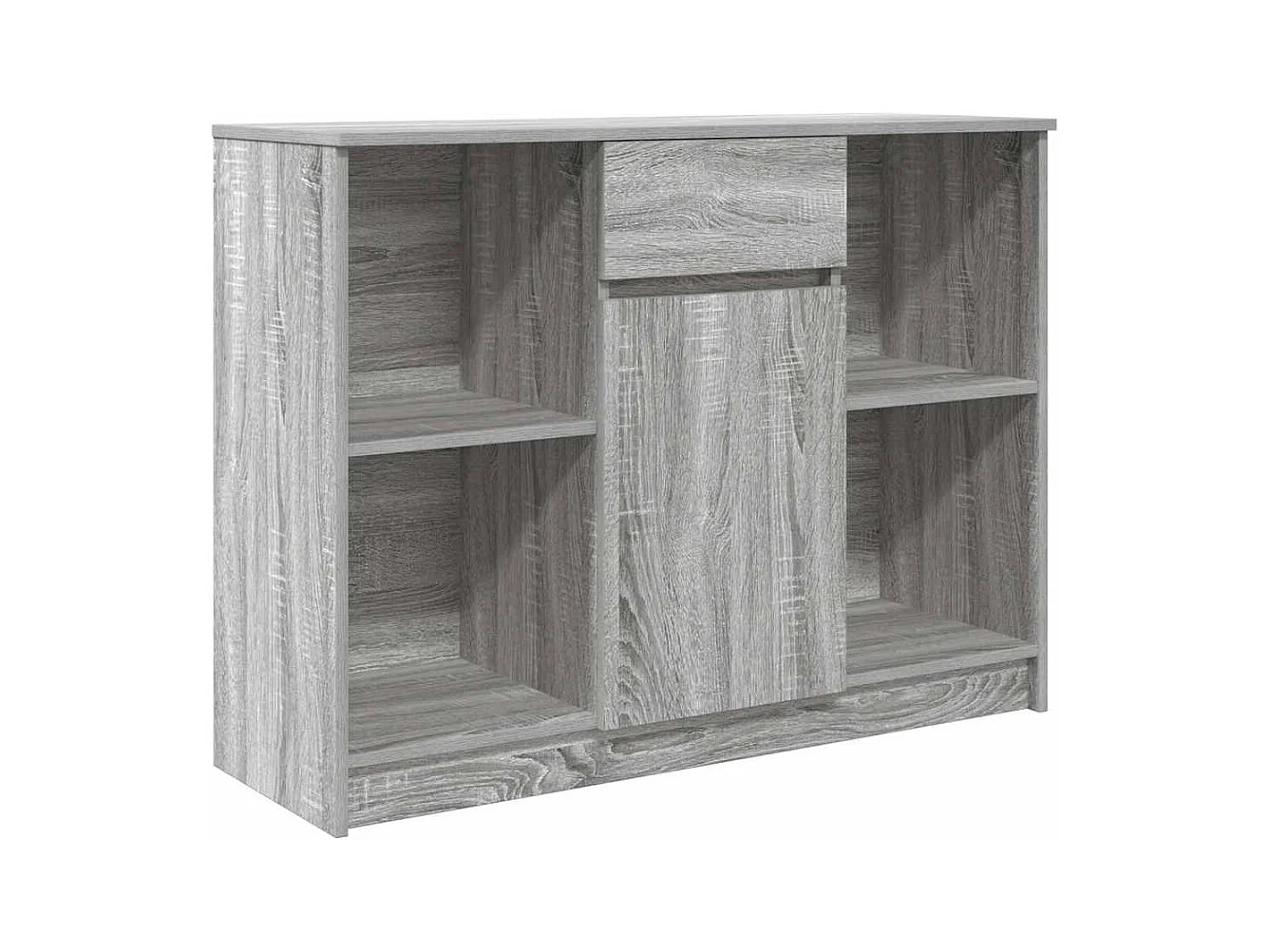 Buffet avec tiroir sonoma gris 101x35x76 cm bois d'ingénierie
