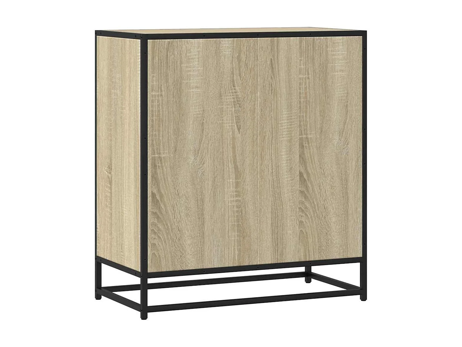 Buffet chêne sonoma 68x35x76 cm bois d'ingénierie et métal