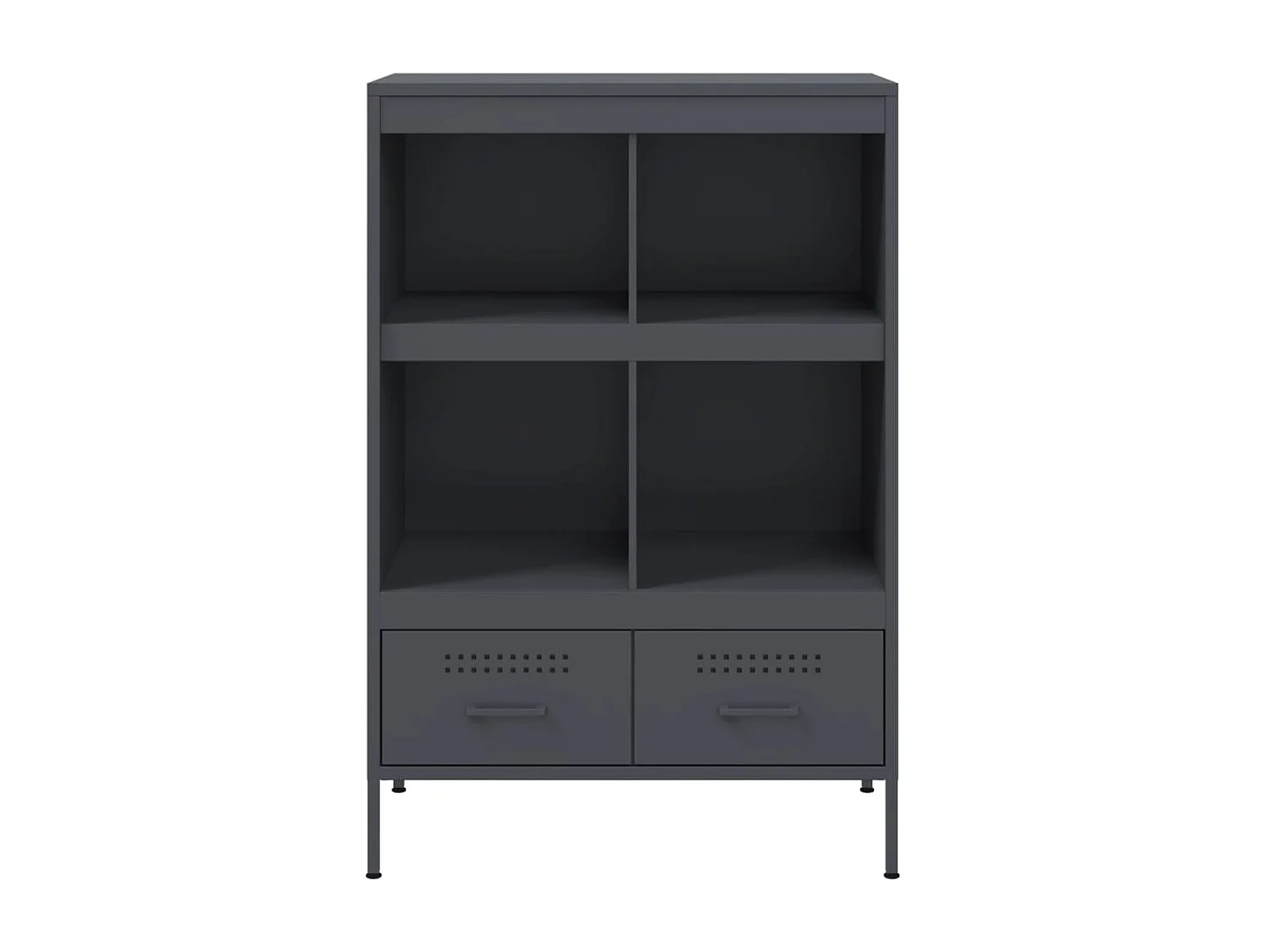 Buffet haut anthracite 68x39x101,5 cm acier