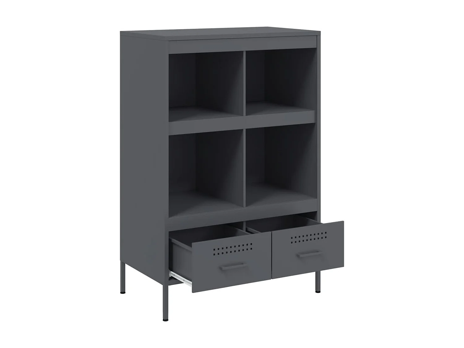 Buffet haut anthracite 68x39x101,5 cm acier