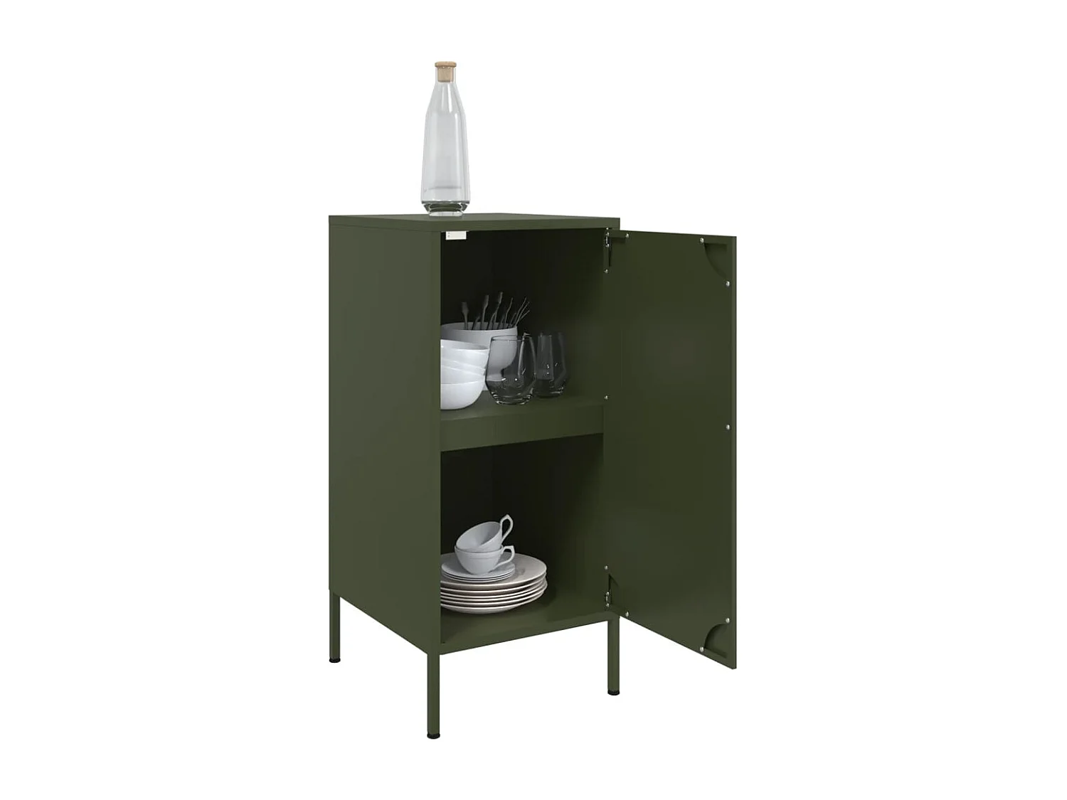 Buffet vert olive 36x39x79 cm acier