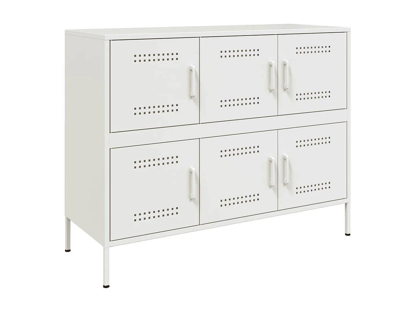 Buffet blanc 100,5x39x79 cm acier