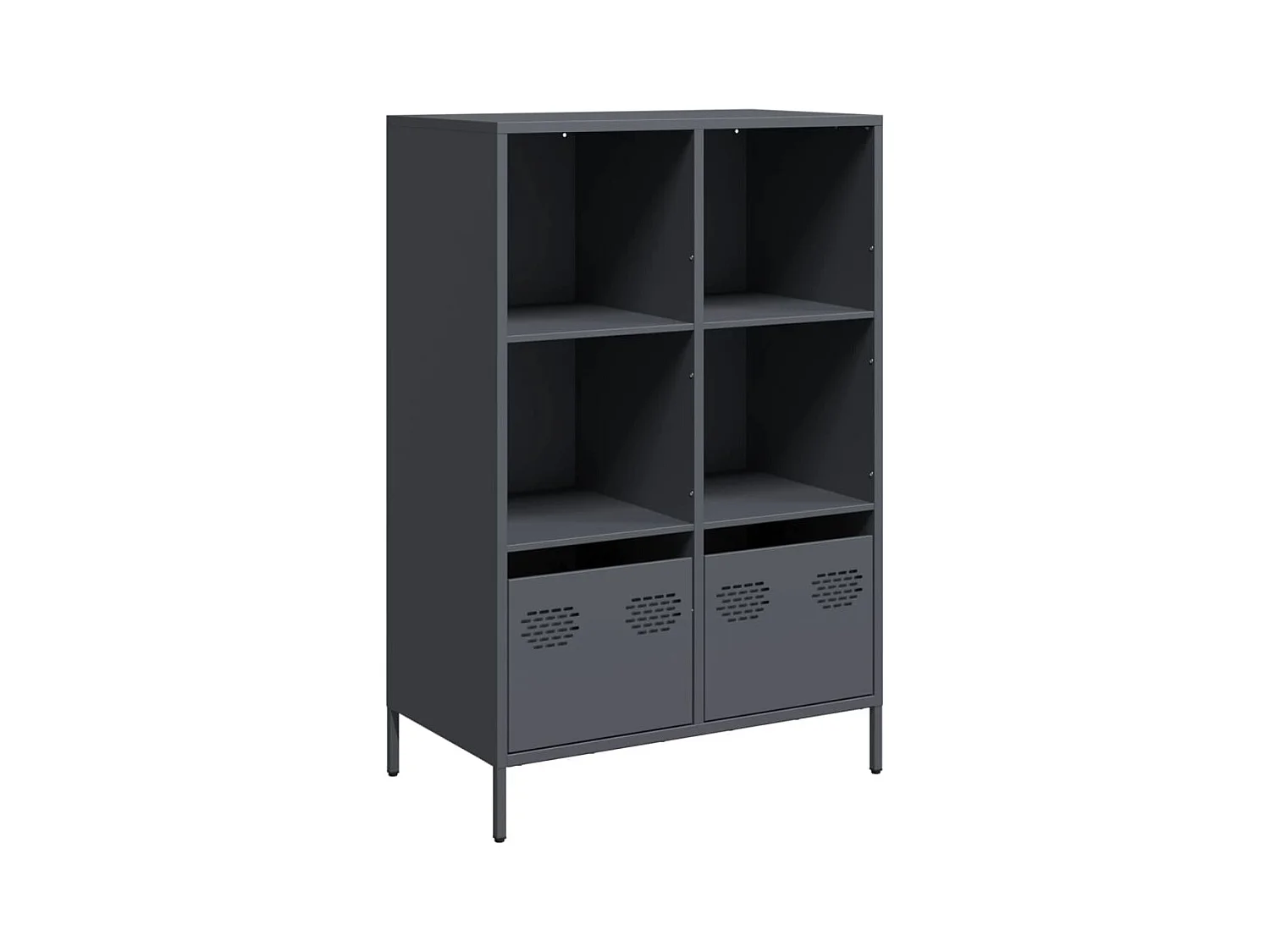 Buffet haut anthracite 68x39x103,5 cm acier