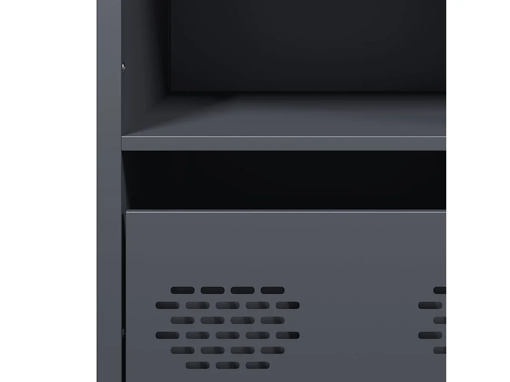 Buffet haut anthracite 68x39x103,5 cm acier