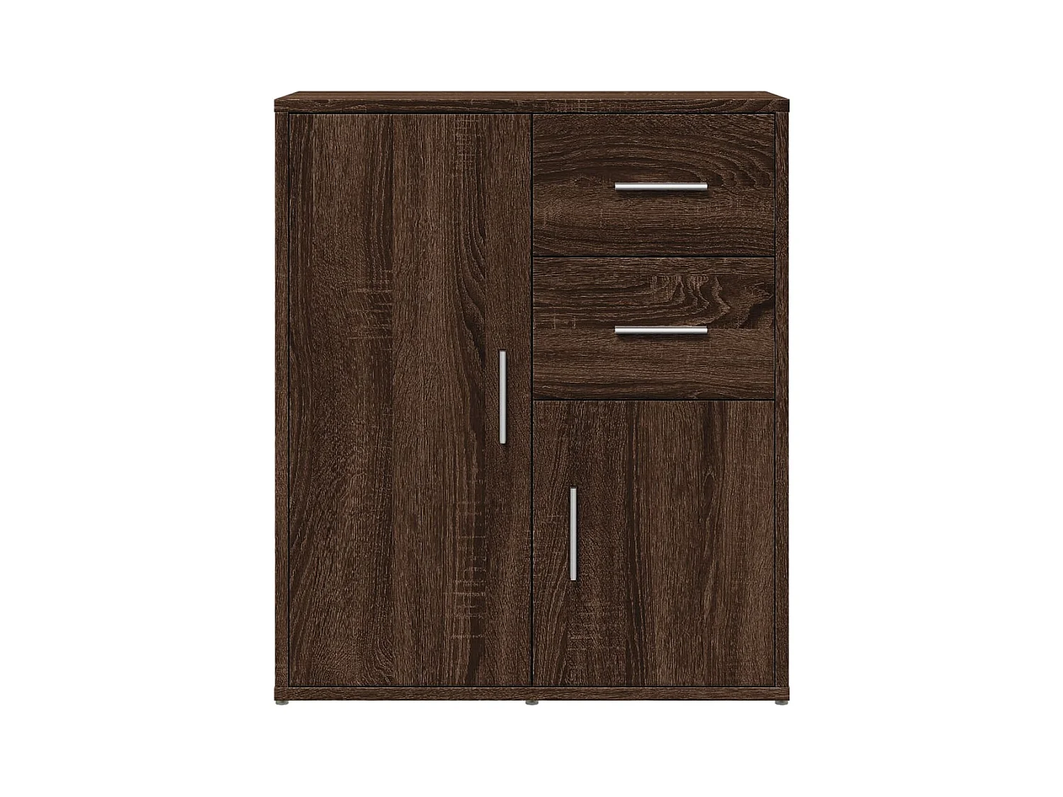 Buffets 2 pièces chêne marron 60x31x70 cm bois d'ingénierie