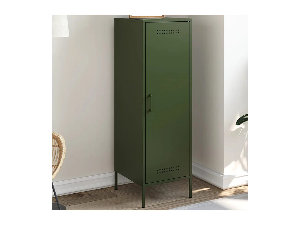 Buffet vert olive 36x39x113 cm acier