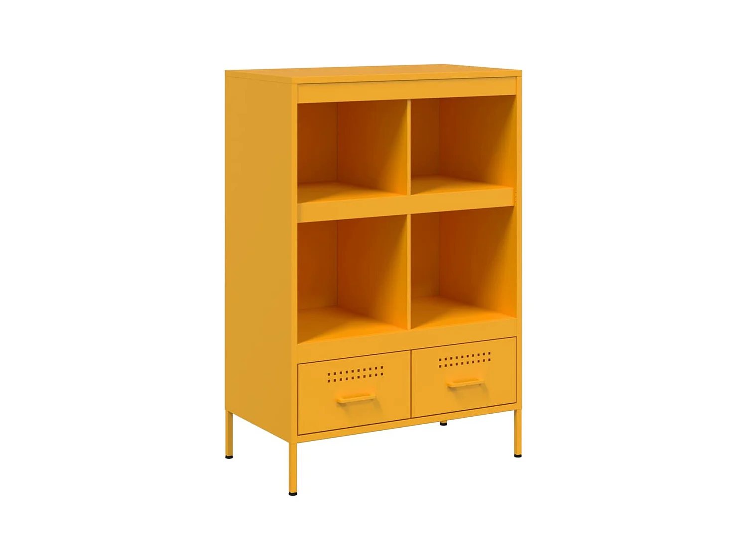 Buffet haut jaune moutarde 68x39x101,5 cm acier