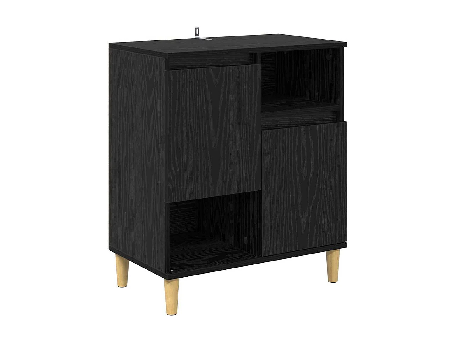 Buffet Chêne noir 35 x 60 x 70 cm Bois d'ingénierie