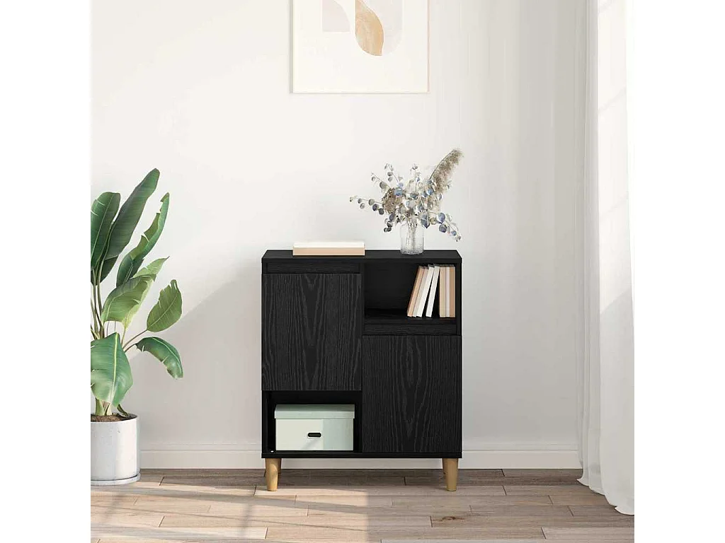 Buffet Chêne noir 35 x 60 x 70 cm Bois d'ingénierie