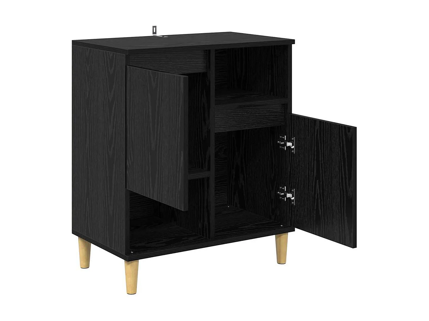 Buffet Chêne noir 35 x 60 x 70 cm Bois d'ingénierie
