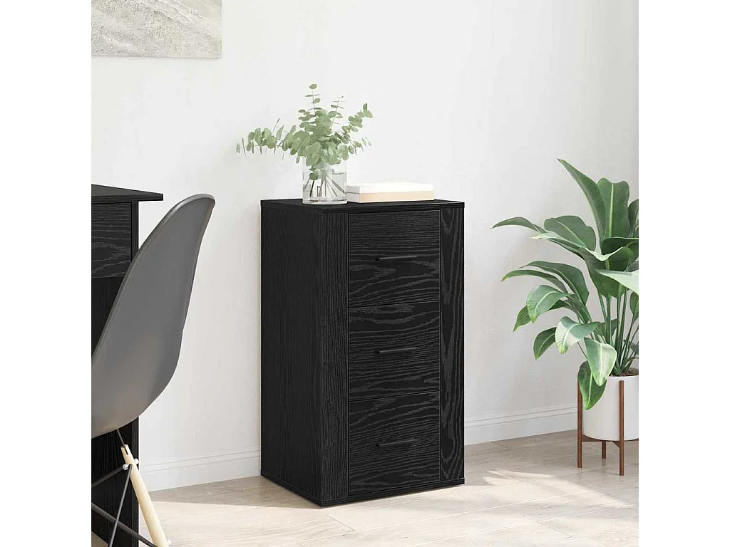 Buffet avec tiroir Chêne noir 40 x 33 x 70 cm Bois d'ingénierie