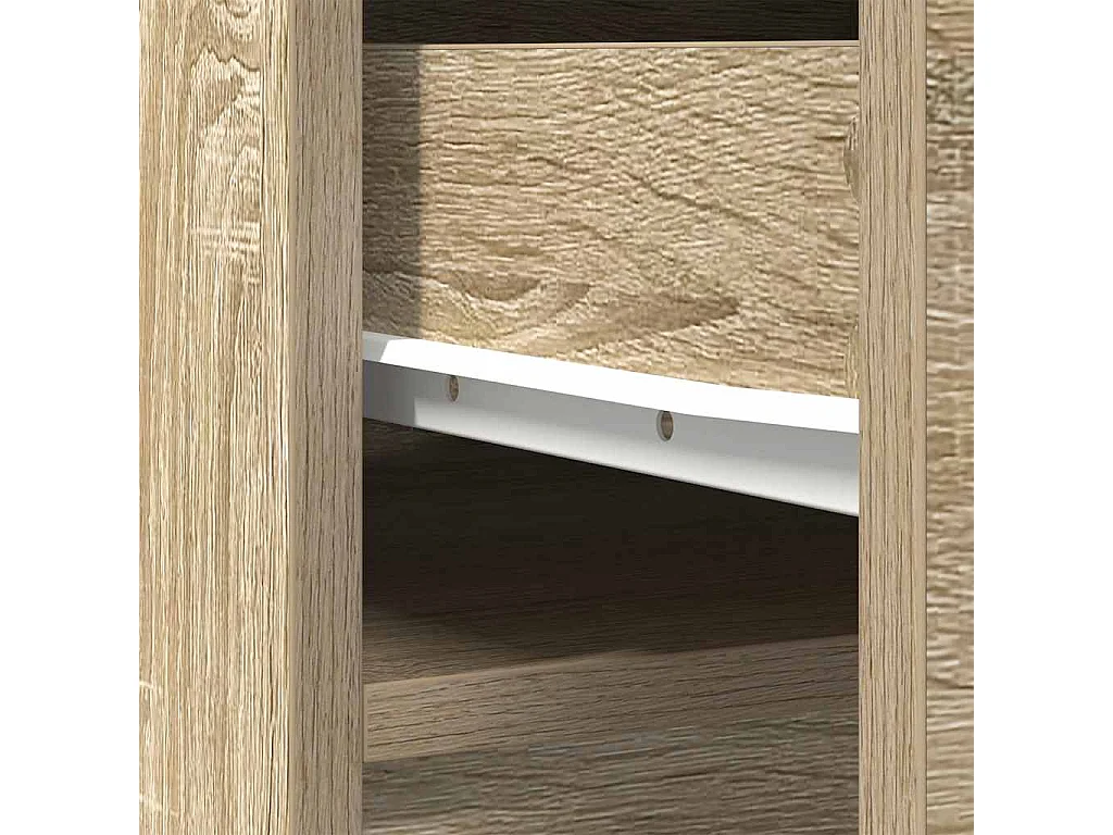 Buffet haut chêne sonoma 37,5x35x180 cm bois d'ingénierie