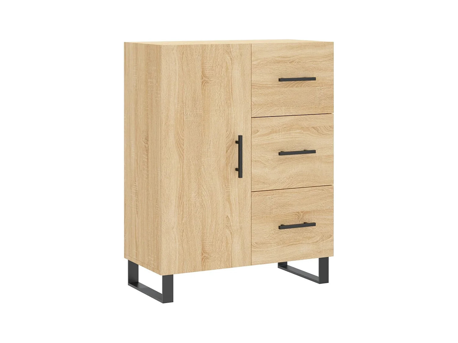 Hoge kast 69,5x34x180 cm bewerkt hout sonoma eikenkleurig