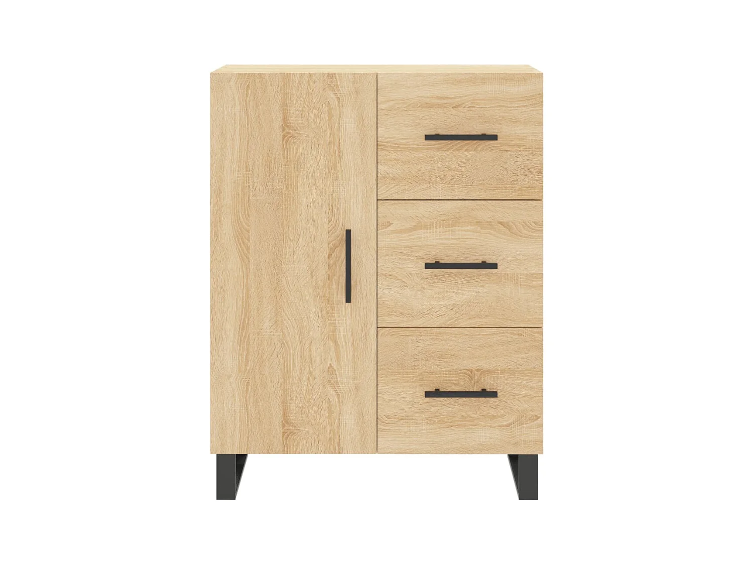 Hoge kast 69,5x34x180 cm bewerkt hout sonoma eikenkleurig