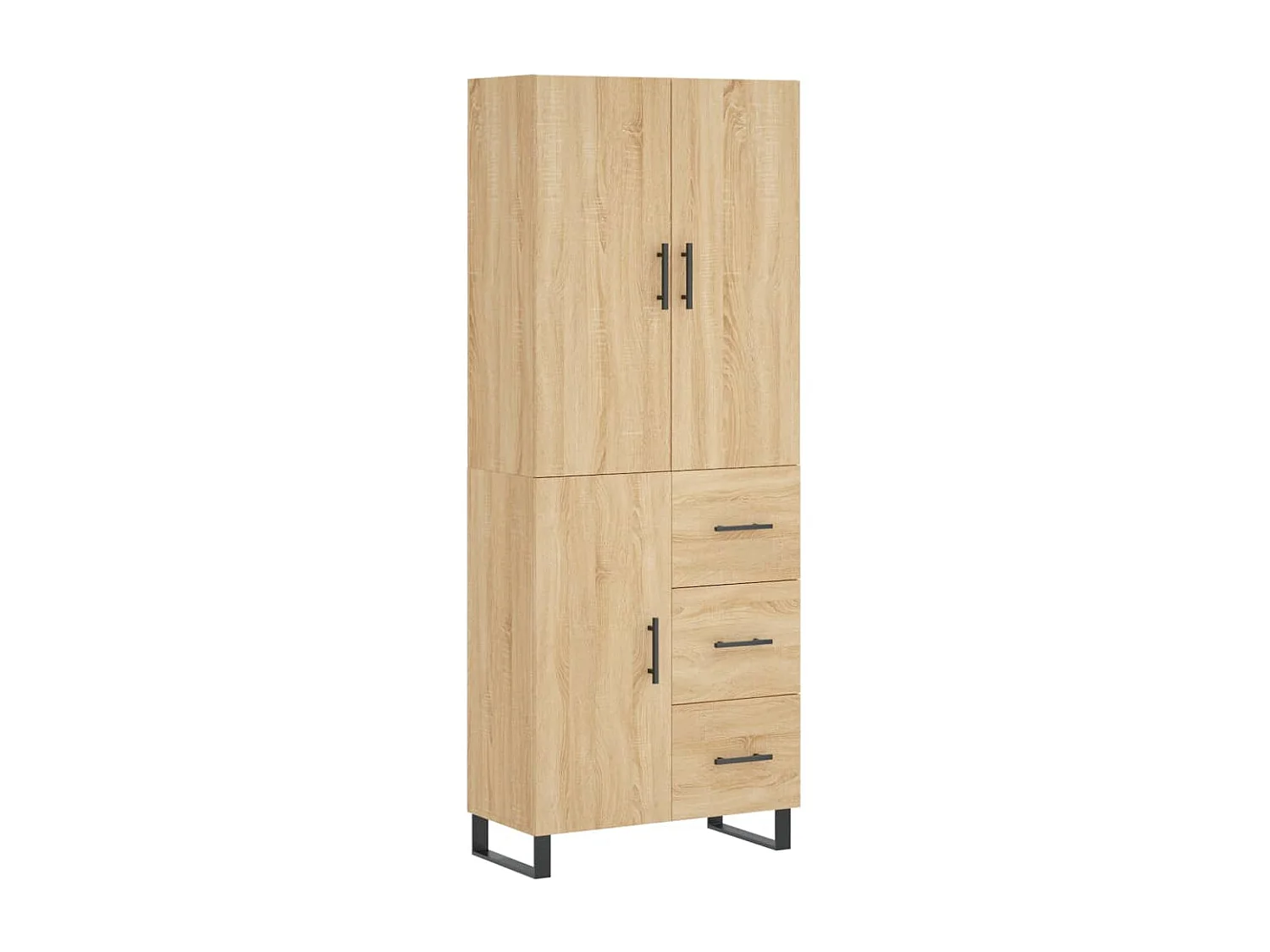 Buffet haut Chêne sonoma 69,5x34x180 cm Bois d'ingénierie