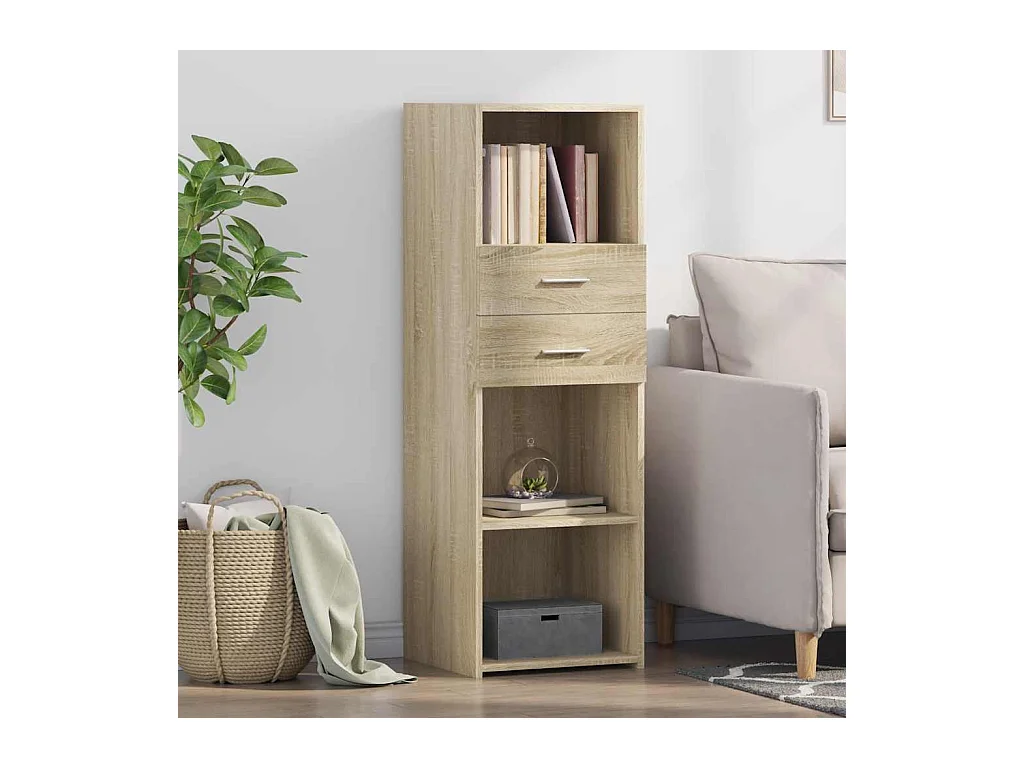 Buffet haut chêne sonoma 40x42,5x124 cm bois d'ingénierie