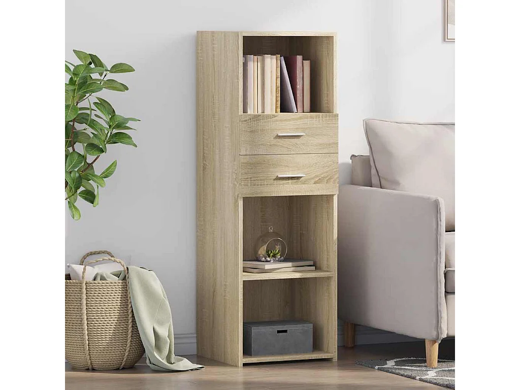 Buffet haut chêne sonoma 40x42,5x124 cm bois d'ingénierie