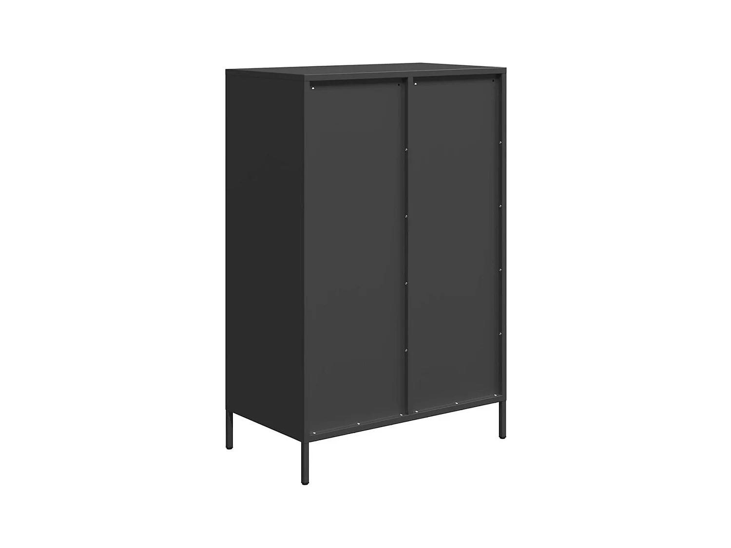 Buffet haut noir 68x39x101,5 cm acier