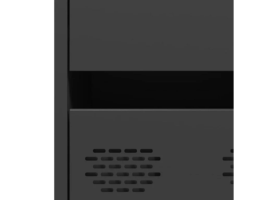 Buffet haut noir 68x39x101,5 cm acier