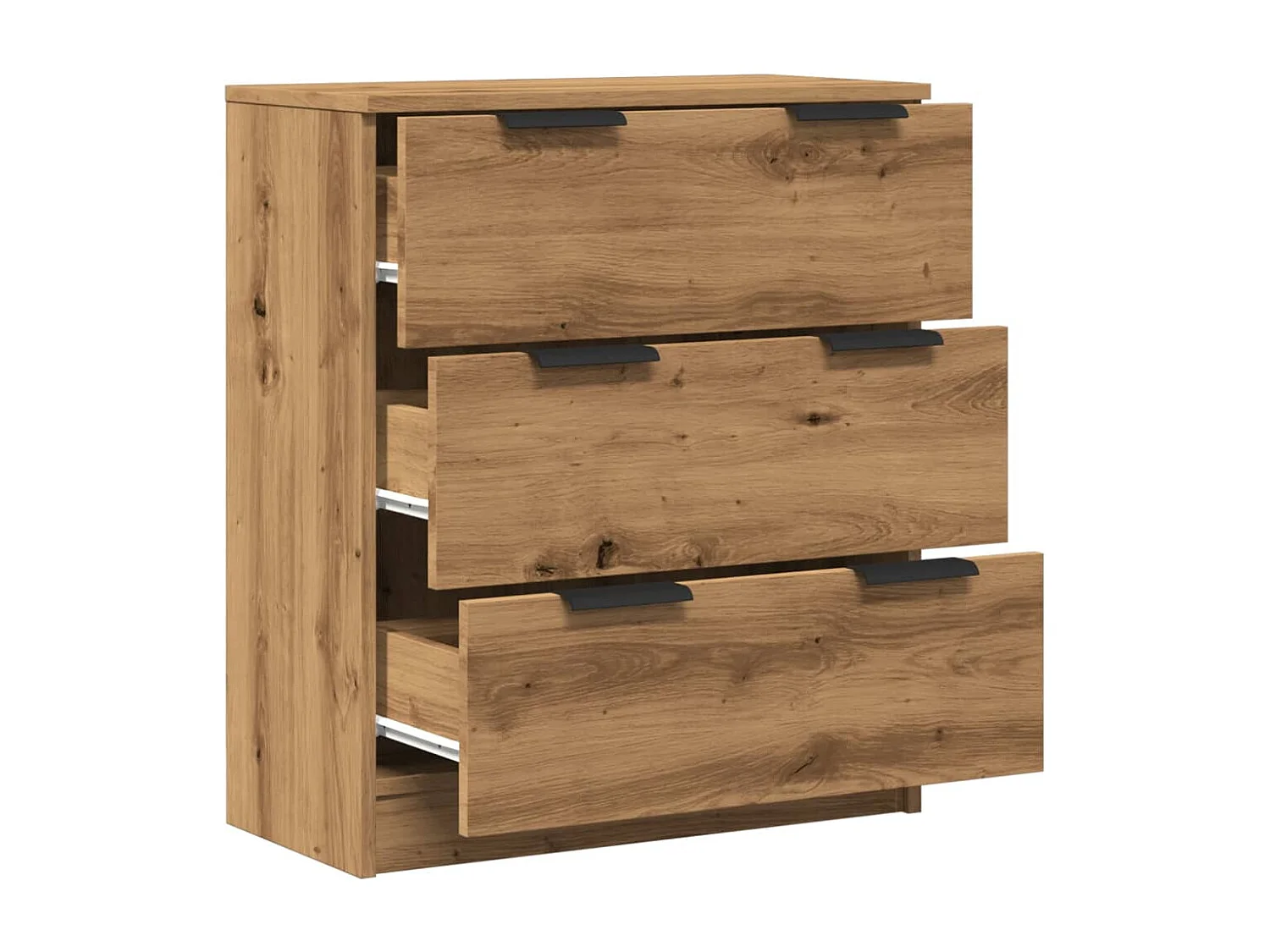 Buffet chêne artisanal 60x30x70 cm bois d'ingénierie