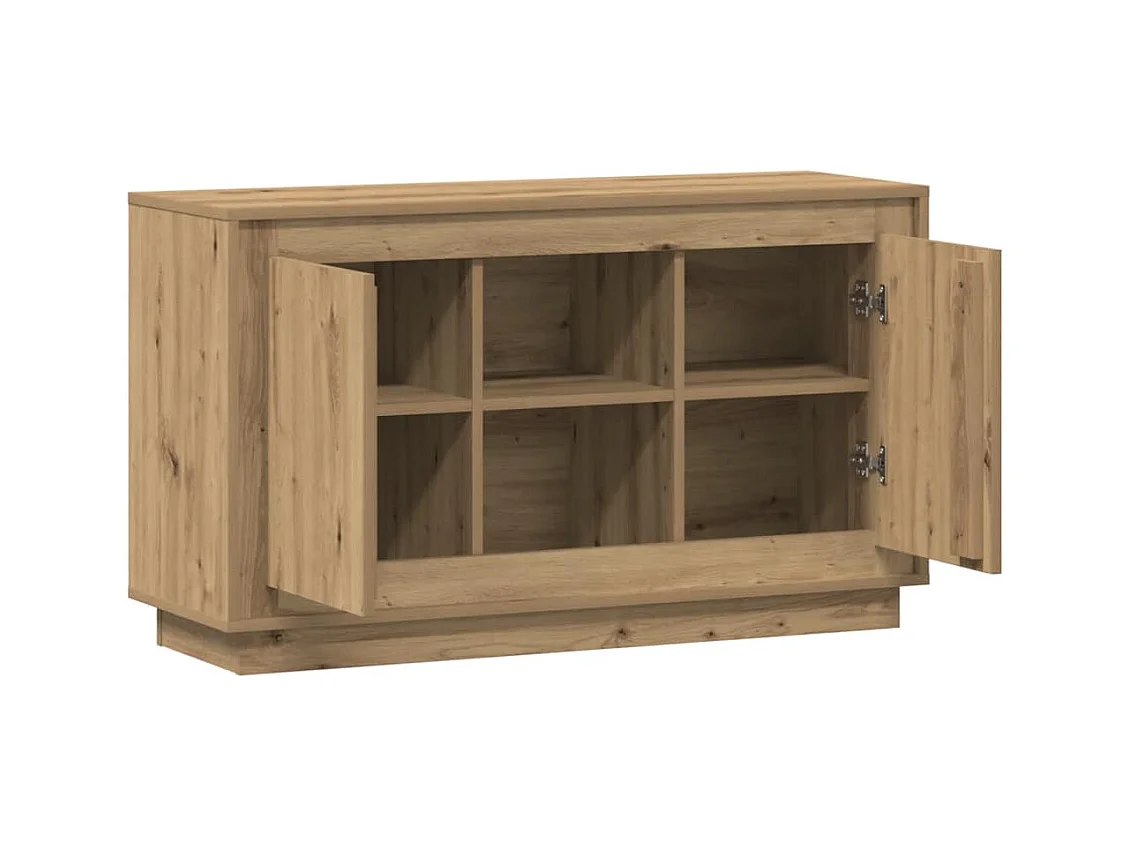 Buffet chêne artisanal 102x35x60 cm bois d'ingénierie