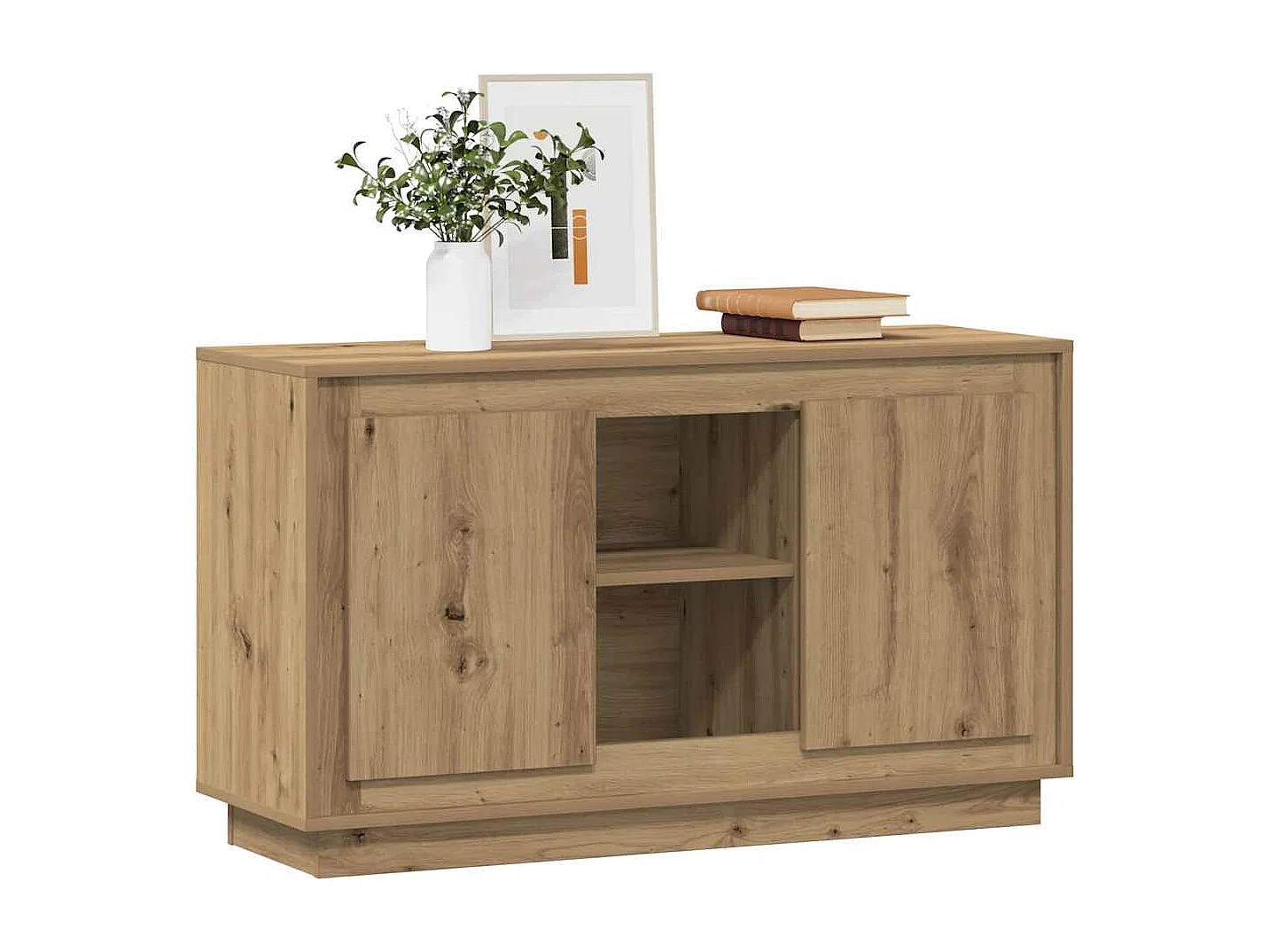 Buffet chêne artisanal 102x35x60 cm bois d'ingénierie