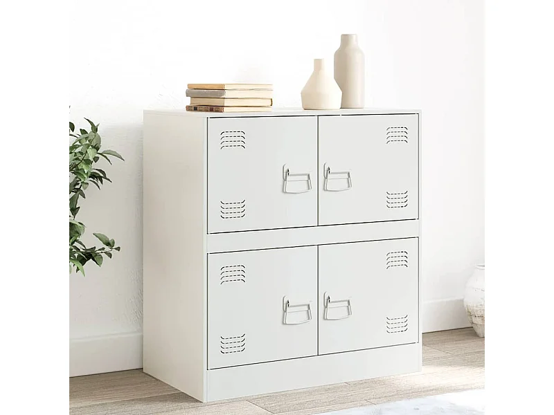 Buffet blanc 67x39x73 cm acier