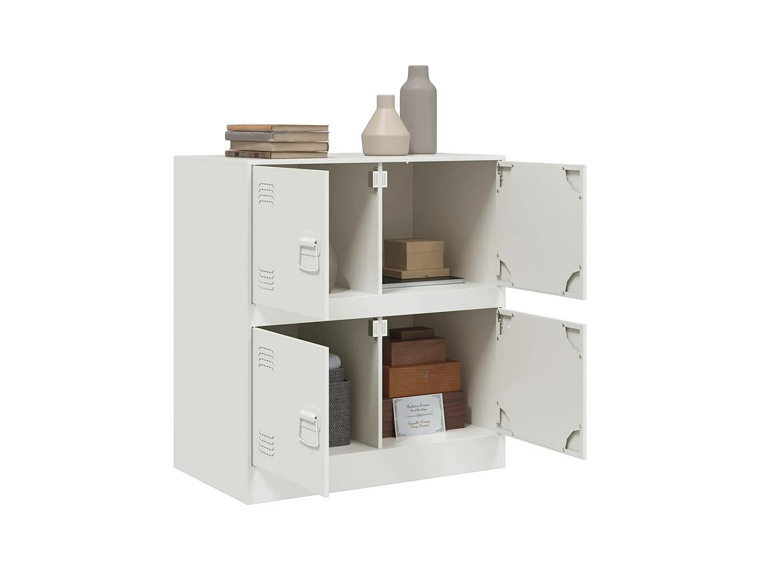 Buffet blanc 67x39x73 cm acier