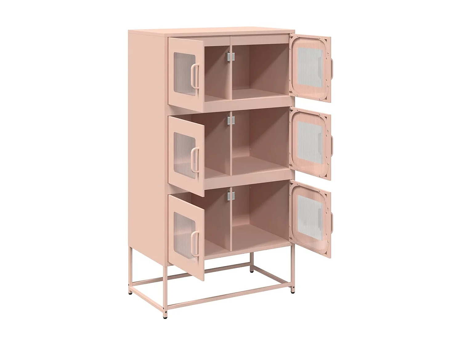 Buffet haut rose 68x39x123 cm acier