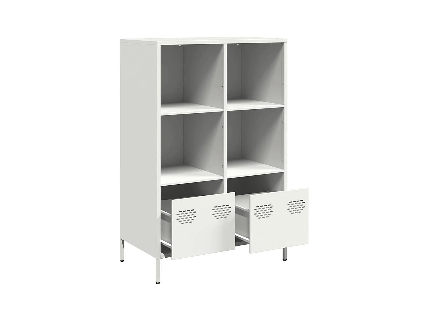 Buffet haut blanc 68x39x103,5 cm acier