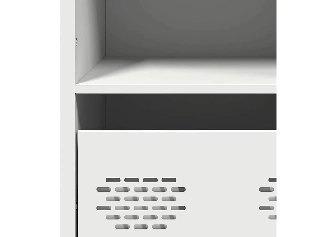 Buffet haut blanc 68x39x103,5 cm acier