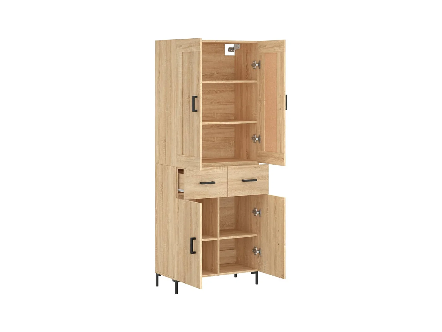 Buffet haut Chêne sonoma 69,5x34x180 cm Bois d'ingénierie