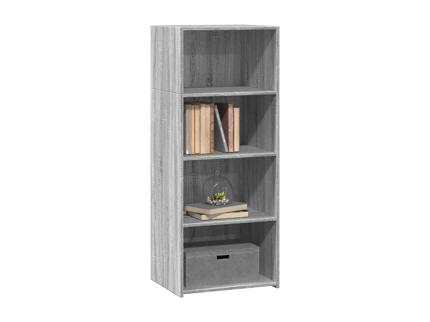 Buffet haut sonoma gris 50x41x124 cm bois d'ingénierie