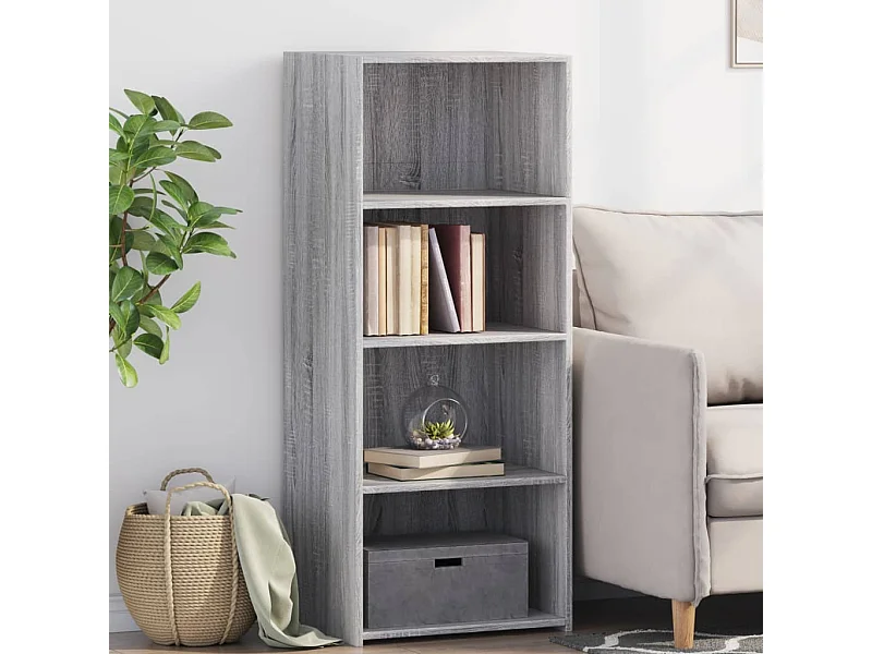 Buffet haut sonoma gris 50x41x124 cm bois d'ingénierie
