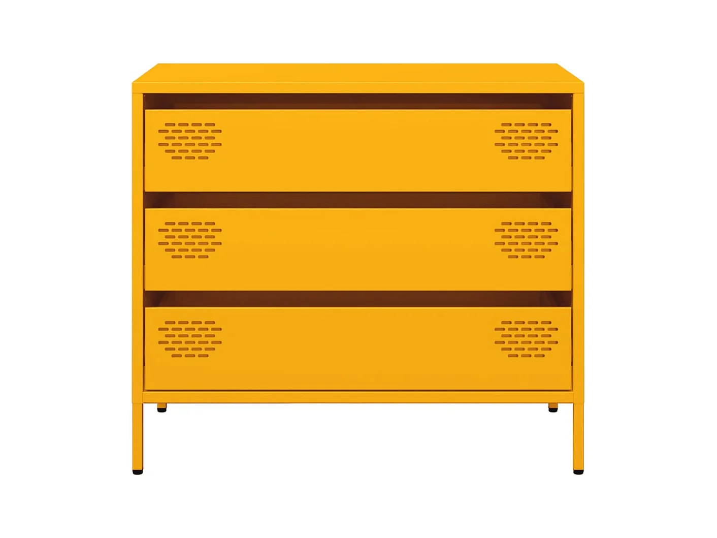 Buffet jaune moutarde 68x39x58,5 cm acier laminé à froid