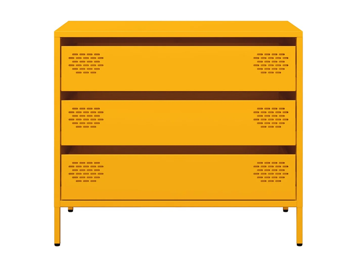 Buffet jaune moutarde 68x39x58,5 cm acier laminé à froid