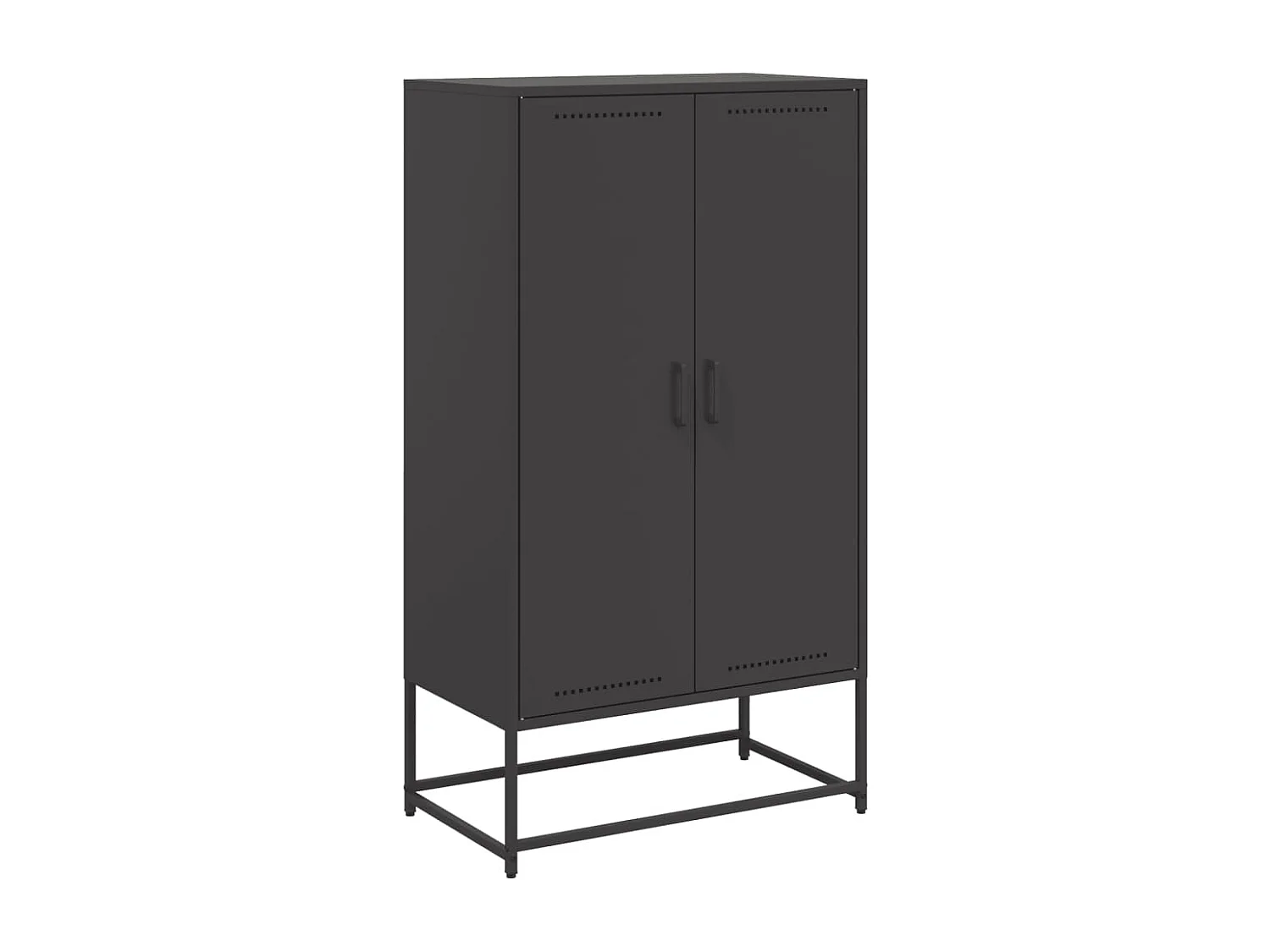 Buffet haut noir 68,5x38,5x123,5 cm acier