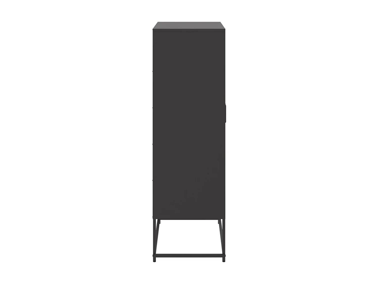 Buffet haut noir 68,5x38,5x123,5 cm acier