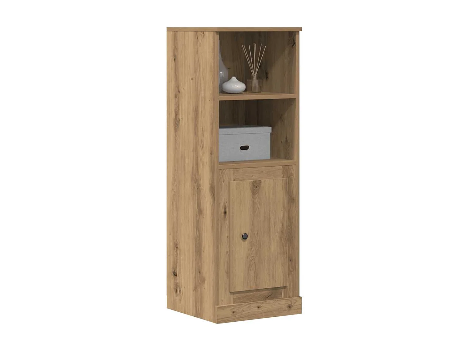 Buffet haut chêne artisanal 36x35,5x103,5 cm bois d'ingénierie