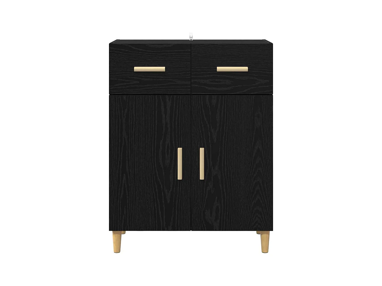 Vitrina Roble negro 34 x 69.5 x 89 cm Madera contrachapada